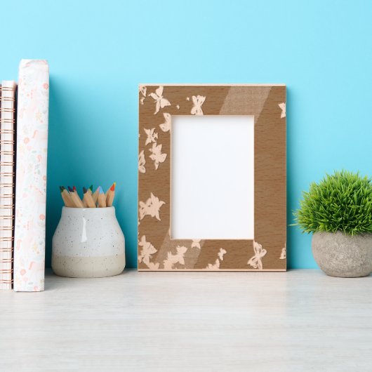 Witte Butterflies Gegraveerde Lijstjes (Voorkant)