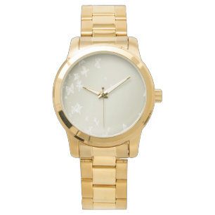 Witte Butterflies Horloge