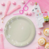 Witte Butterflies Papieren Bordje (Feest)