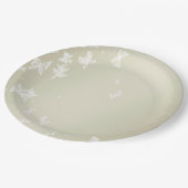 Witte Butterflies Papieren Bordje (Gekanteld)