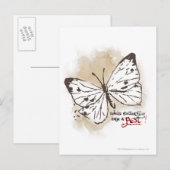 Witte Butterflies zijn een Pest Briefkaart (Voorkant / Achterkant)