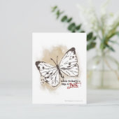 Witte Butterflies zijn een Pest Briefkaart (Staand voorkant)