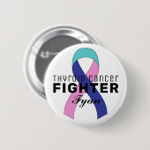 Witte Button met schildklierkanker (Voorkant /achterkant)