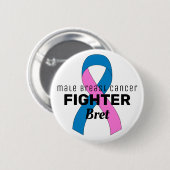 Witte Button van Mannelijke Borstkanker (Voorkant /achterkant)