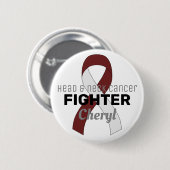 Witte Button voor hoofd- en nekkanker (Voorkant /achterkant)