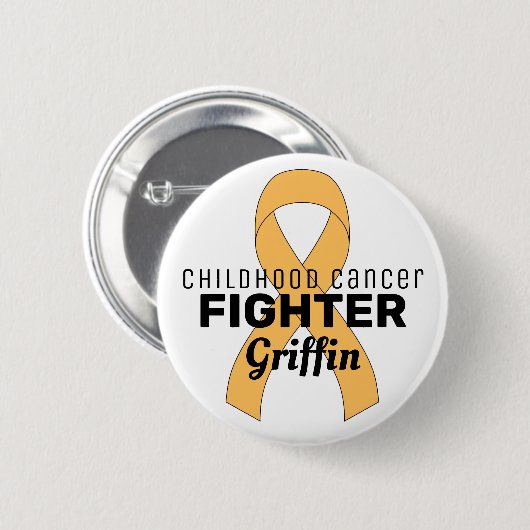 Witte Button voor kinderkanker (Voorkant /achterkant)