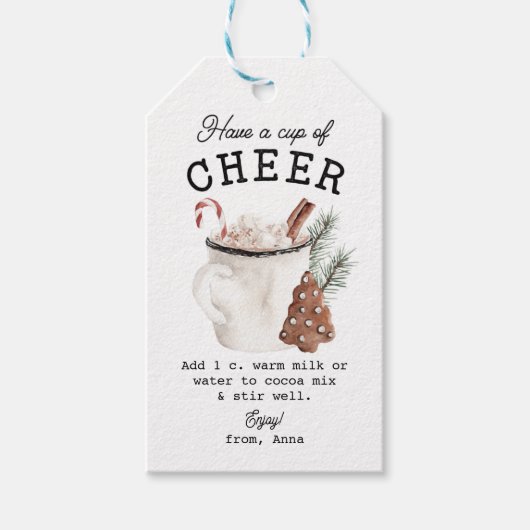 witte cacaoboter cadeaulabel (Voorkant)