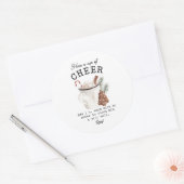 witte cacaoboter ronde sticker (Envelop)
