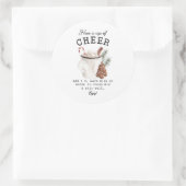 witte cacaoboter ronde sticker (Tas)