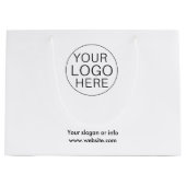 Witte cadeautas met aangepast logo voor bedrijven (Voorkant)