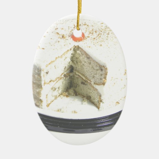 Witte Cake Keramisch Ornament (Voorkant)