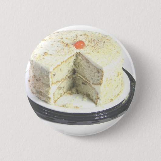 Witte Cake Ronde Button 5,7 Cm (Voorkant)