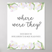 Witte calla bloemen - Waar waren ze Poster (Voorkant)