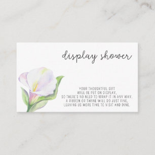 Witte calla - Display Shower Informatiekaartje