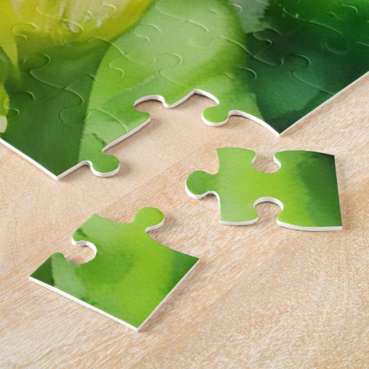 Witte Calla Lily Bloem Art Puzzel Legpuzzel (Zijkant)