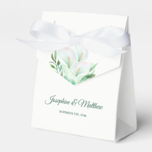 Witte Calla Lily Floral bruiloft Bedankdoosjes