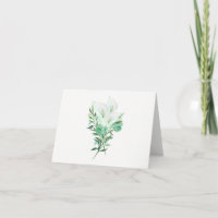 Witte Calla Lily Flowers Elegant Note Kaart