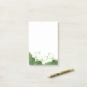 Witte Calla Lily Flowers Post-it Notes (Op bureau)