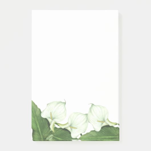 Witte Calla Lily Flowers Post-it Notes (Voorkant)
