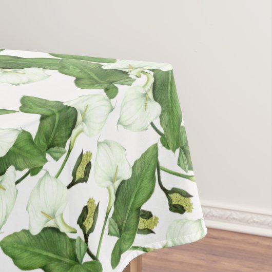  witte Calla Lily Flowers Tablecloth Tafelkleed (Voorbeeld)