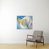 Witte Calla Lily in stijl van Georgia O'Keeffe Wandkleed (In Situ (horizontaal))