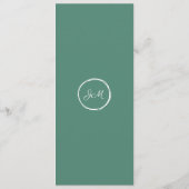 Witte Calla Lily monogram menu's (Achterkant)