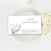 Witte calla - Recept voor de aanstaande bruid Informatiekaartje