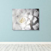 Witte Camelia Canvas Afdruk (Insitu (Houten vloer))