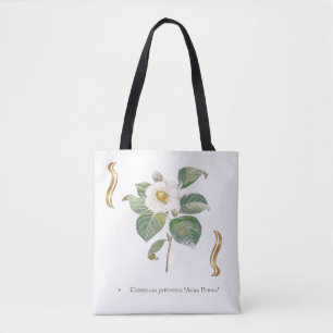 Witte camelia draagtas