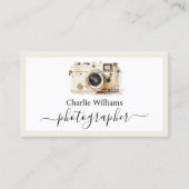 Witte Camera Kunst met rand, Fotograaf Visitekaartje (Voorkant)
