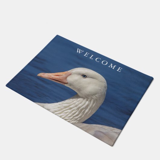 Witte Canadese gans Deurmat (Schuin)