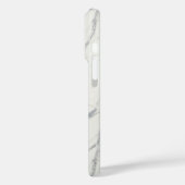 Witte Carrara Marmeren iPhone Case – Elegant Minim (Achterkant / Links)
