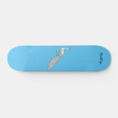 Witte cartoon skateboard (Horizontaal)