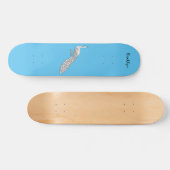 Witte cartoon skateboard (Horizontaal)
