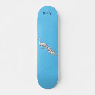 Witte cartoon skateboard