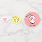 Witte cartoon verjaardag confetti (Voorkanten)