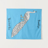 Witte cartoon wandkleed (Voorkant (horizontaal))