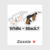 Witte Caulk of Zwarte Caulk Sticker (Vel)