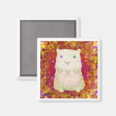 witte cavy (Rood) Magneet (Voorkant / Achterkant)