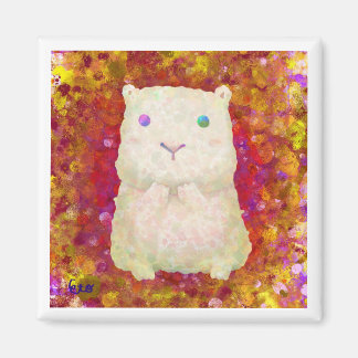 witte cavy (Rood) Magneet