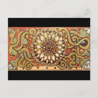Witte cedar Box Boho Land Flower Briefkaart