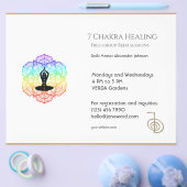 Witte Chakra Energy Healer Foto Reiki Horizontaal Flyer (Enkel)