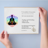 Witte Chakra Energy Healer Reiki Horizontaal Flyer (Hand)