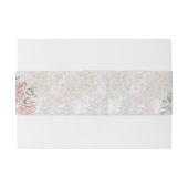 witte champagne pioen bruiloft uitnodigingen wikkel (Achterkant Voorbeeld)