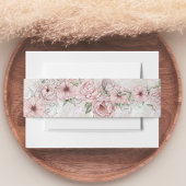 witte champagne pioen bruiloft uitnodigingen wikkel