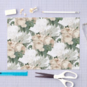 Witte Champagne Rozen Victoriaans tuin Tissuepapier (Craft)