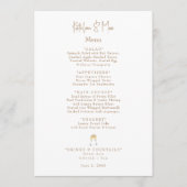 Witte Champagne Toast II Verlovingsfeest Menu (Voorkant)