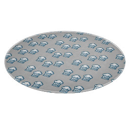 Witte chef-petten op grijs snijplank