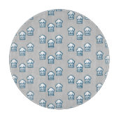 Witte chef-petten op grijs snijplank (Voorkant)