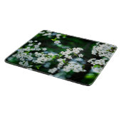 Witte Cherry Blossom Green Leaves Snijplank (Hoek)